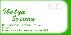 ibolya szeman business card